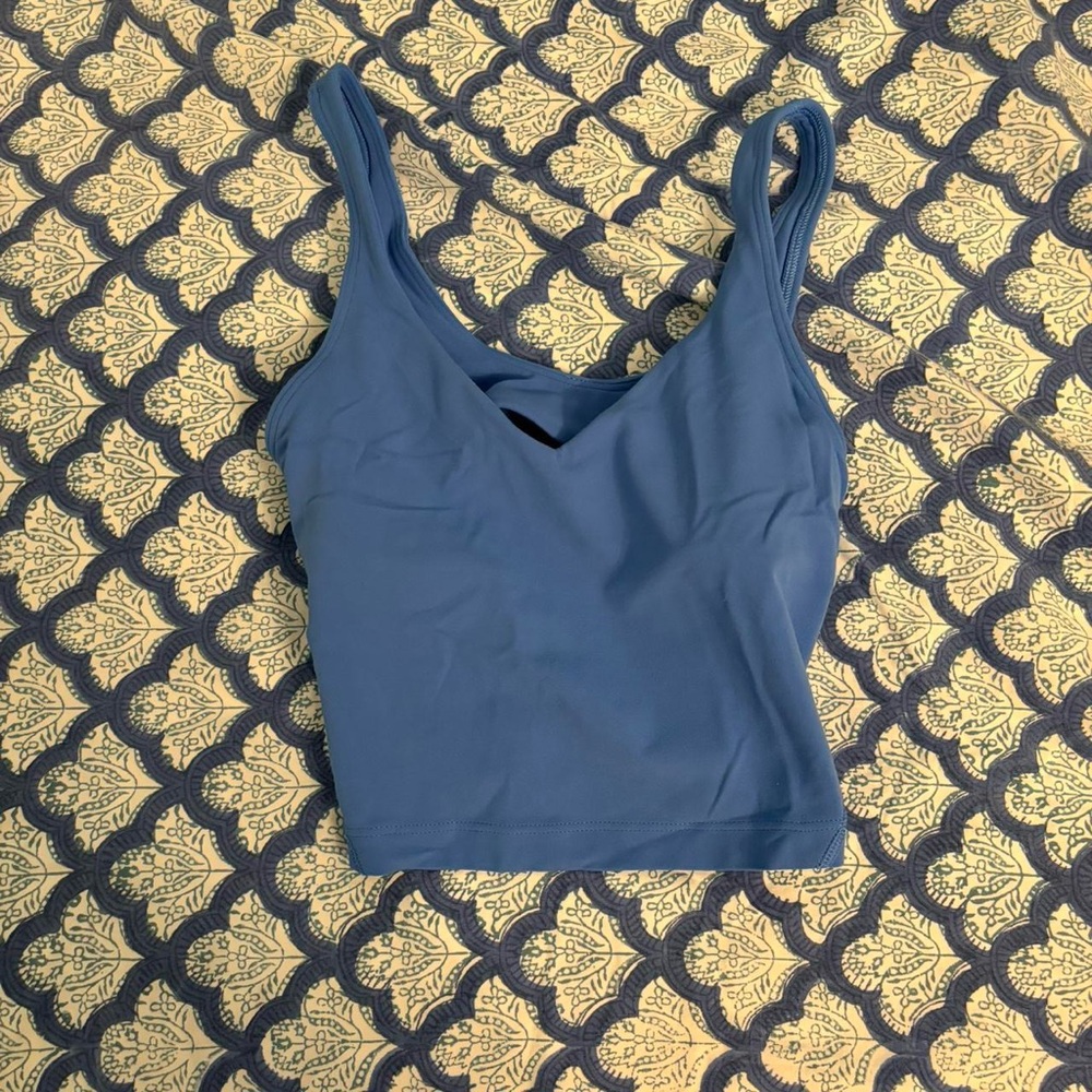 blue lululemon cropped align tank